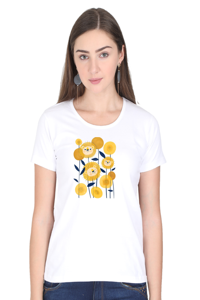Classic Lion Flower Round Neck