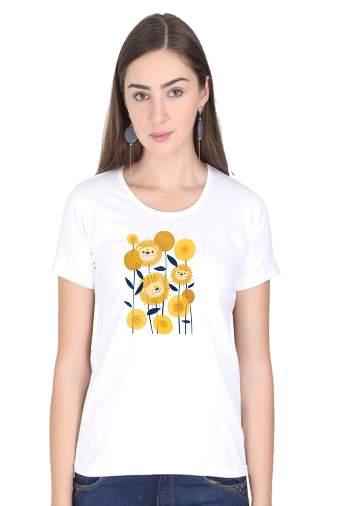 Classic Lion Flower Round Neck