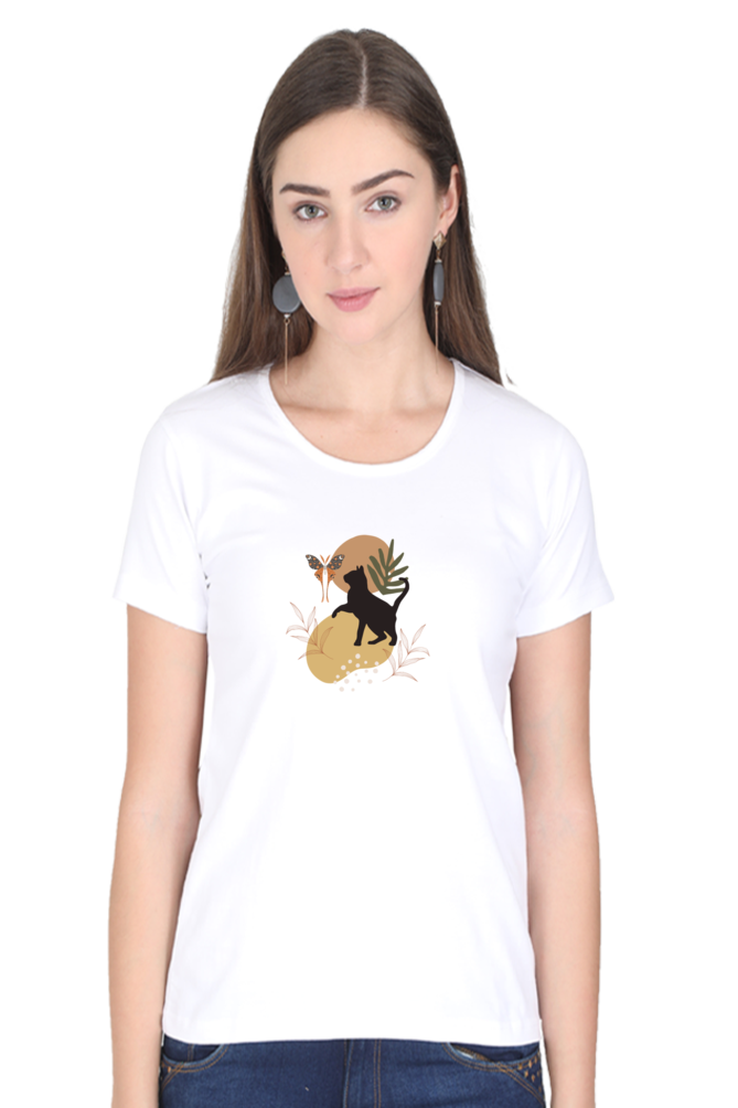 Classic Boho Cat Round Neck