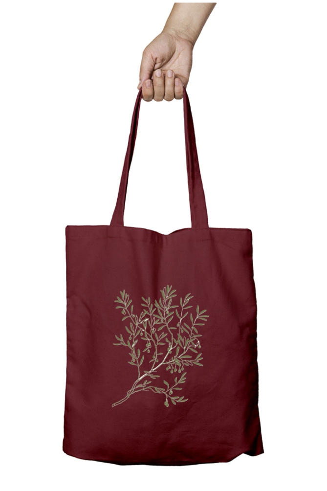 Green Ele Tote Bag With Zipper