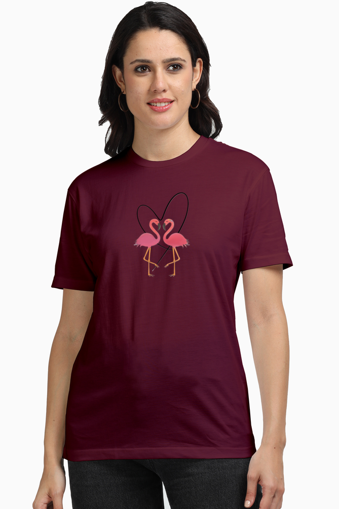 Plus Flamingo Heart T-Shirt
