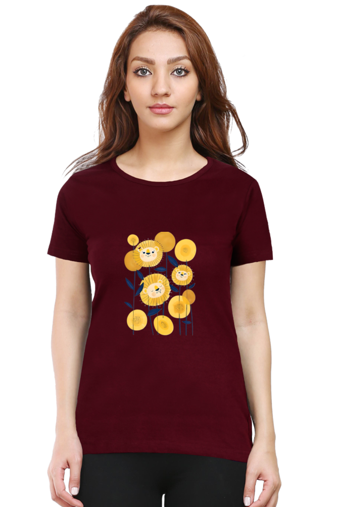 Classic Lion Flower Round Neck
