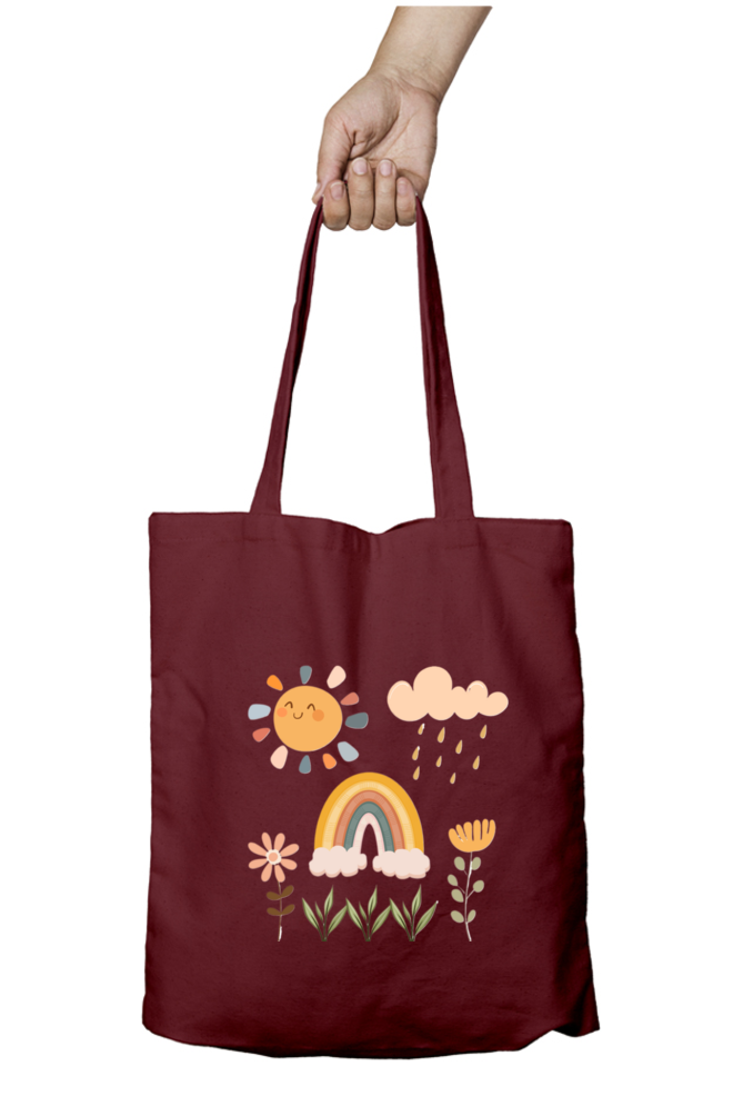 Sunny Rainy Tote Bag With Zipper