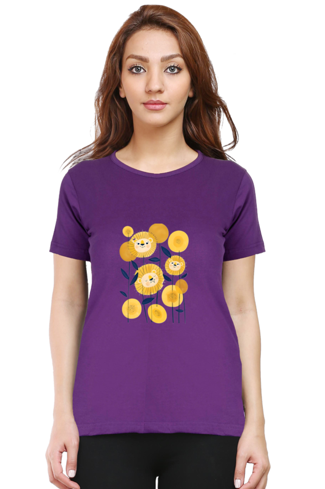Classic Lion Flower Round Neck