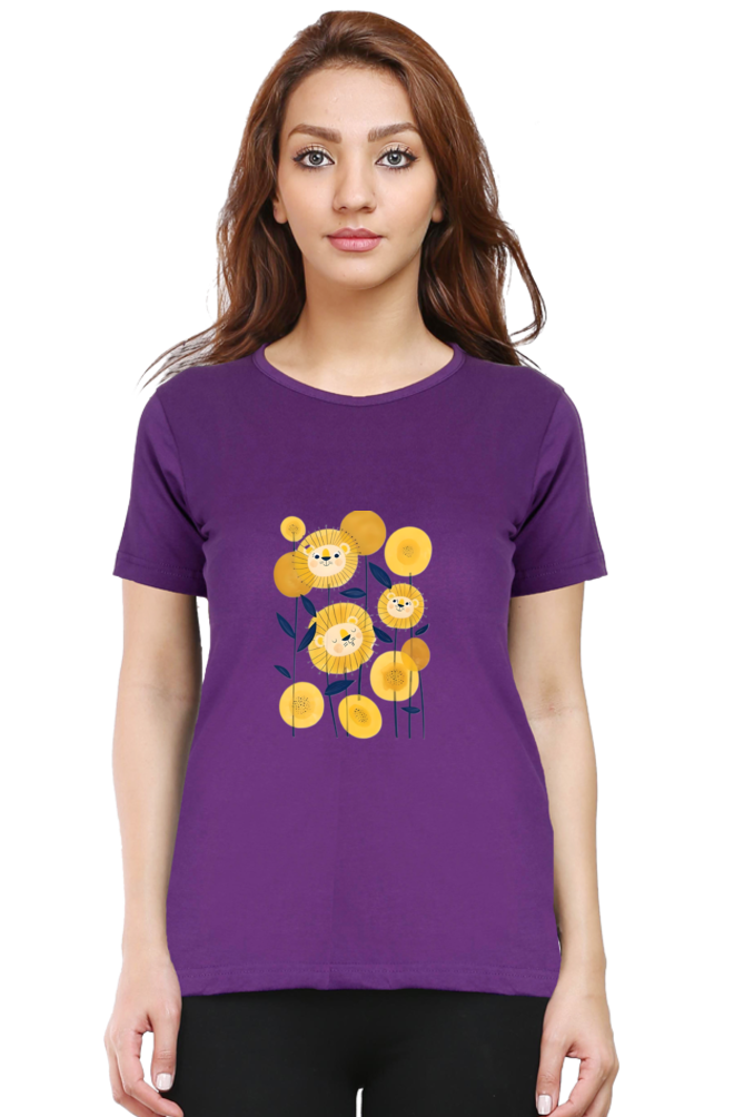 Classic Lion Flower Round Neck