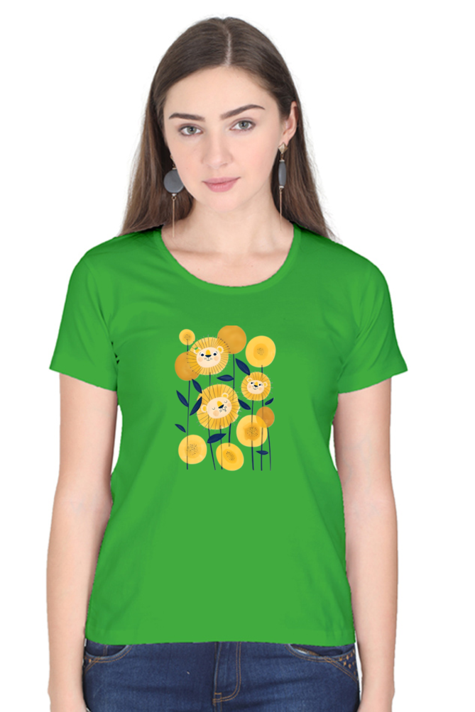 Classic Lion Flower Round Neck