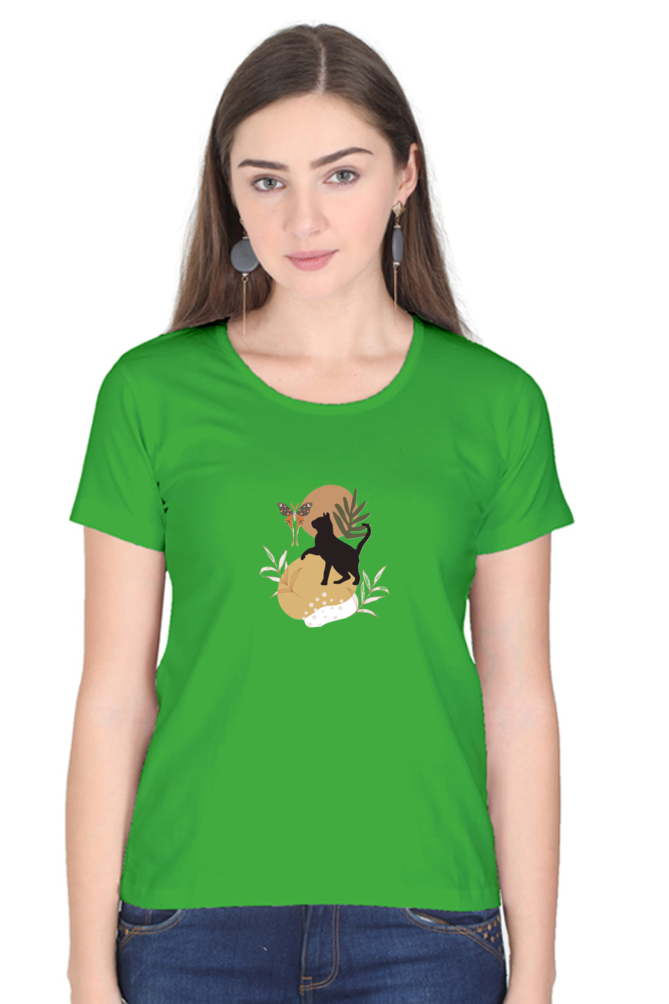 Classic Boho Cat Round Neck
