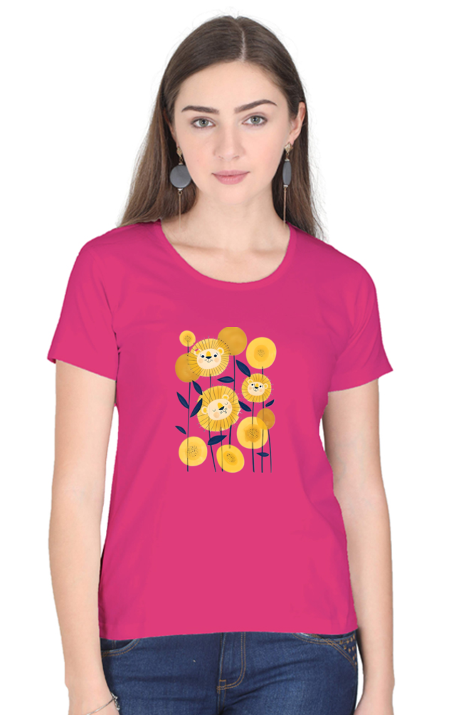 Classic Lion Flower Round Neck
