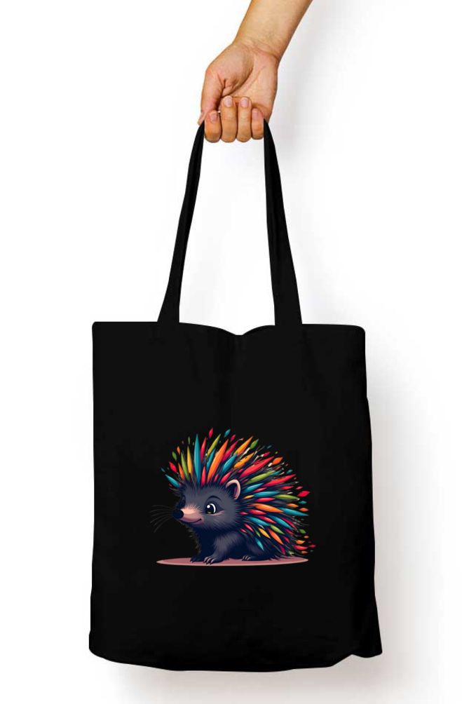 Spiky Porcupine Tote Bag With Zipper