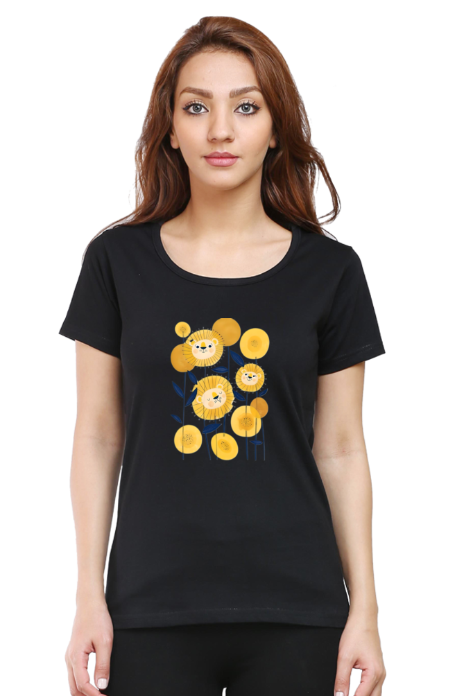 Classic Lion Flower Round Neck