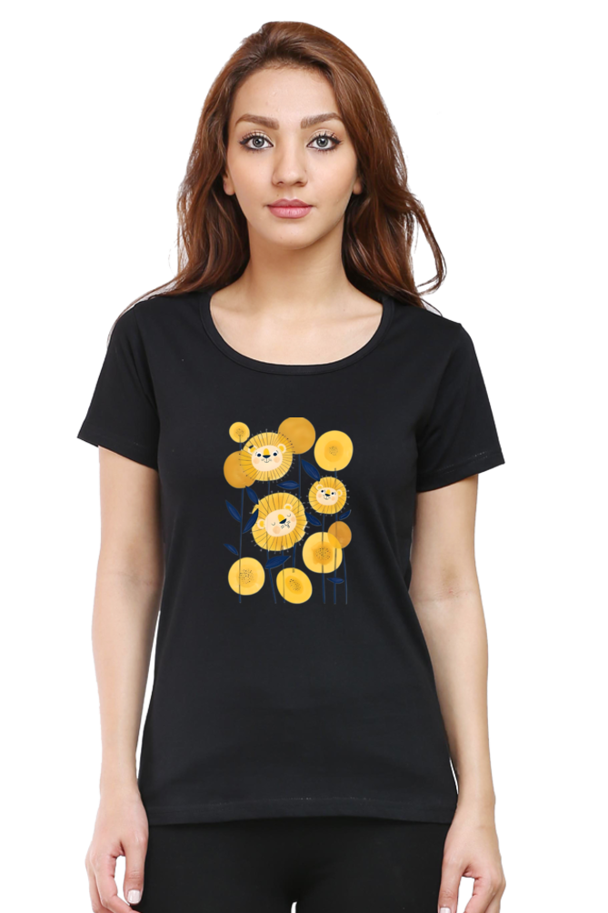 Classic Lion Flower Round Neck