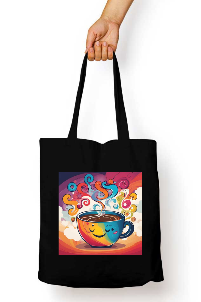 Bannada Coffee Cup Tote Bag With Zipper