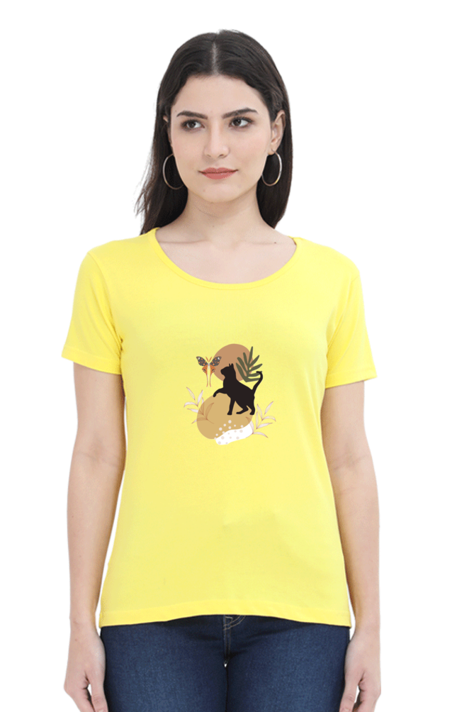 Classic Boho Cat Round Neck