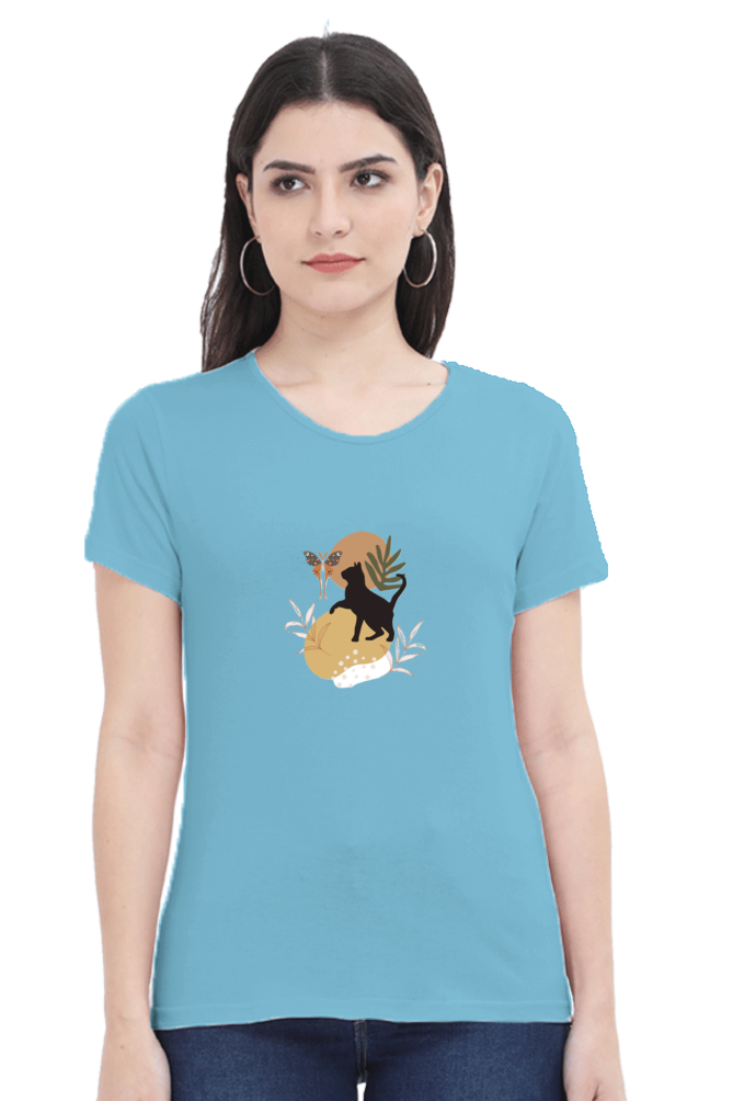 Classic Boho Cat Round Neck