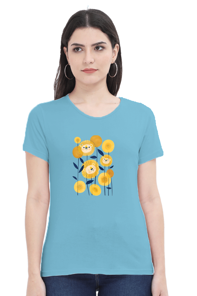 Classic Lion Flower Round Neck