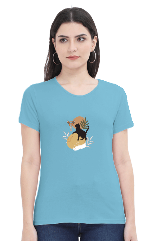 Classic Boho Cat Round Neck