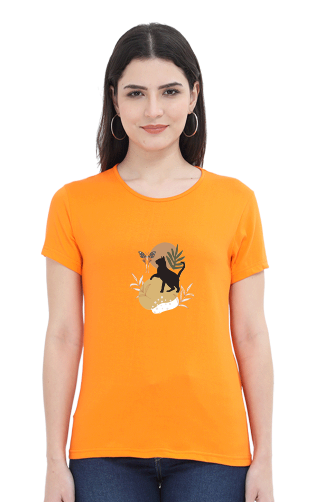 Classic Boho Cat Round Neck