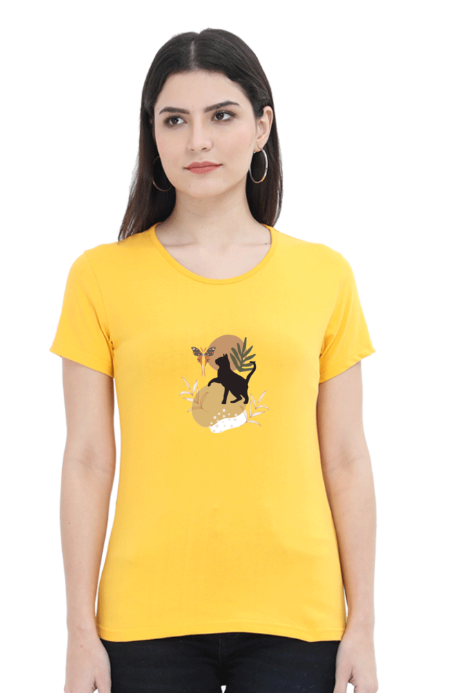 Classic Boho Cat Round Neck