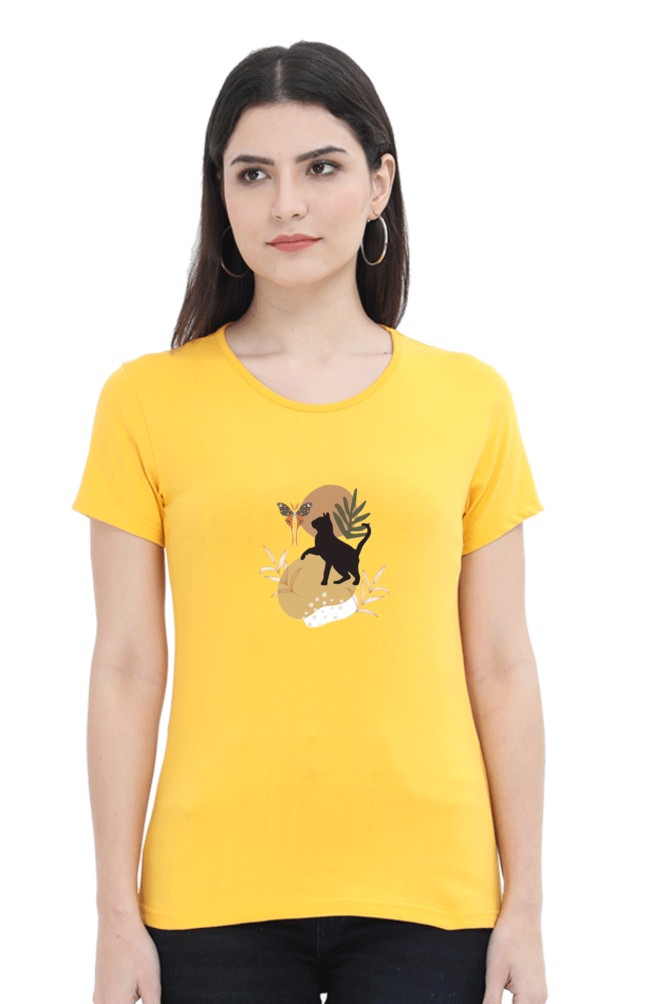 Classic Boho Cat Round Neck