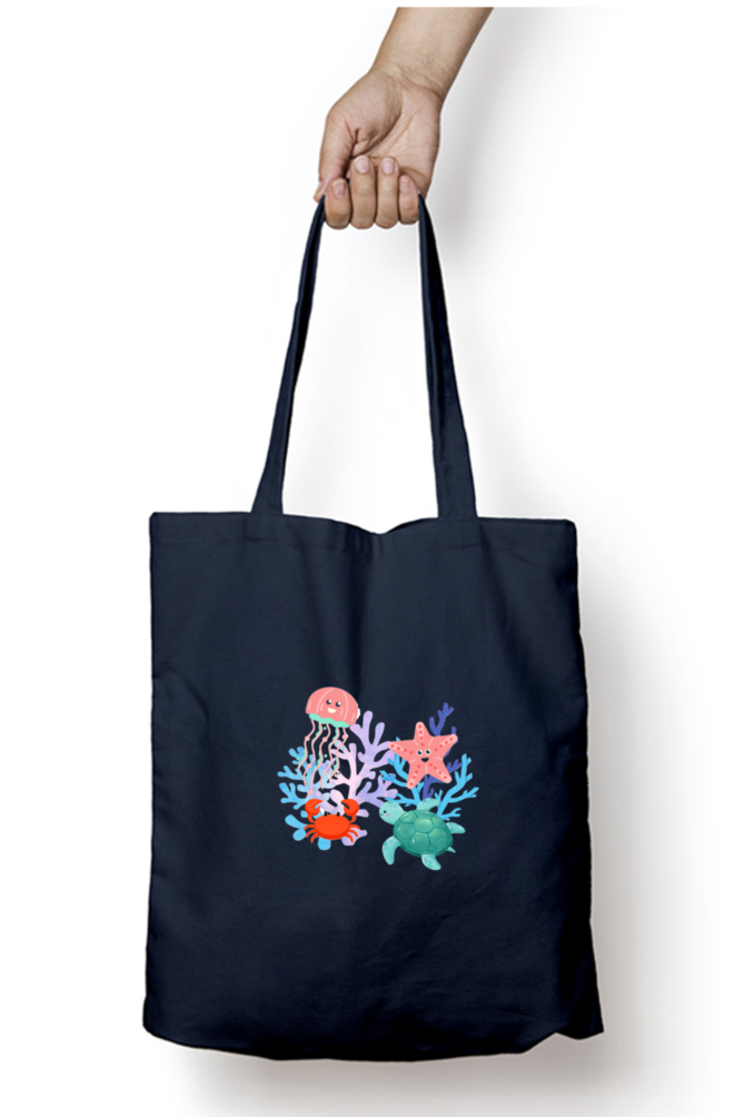 Ocean Life Tote Bag With Zipper