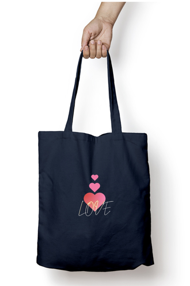 Mooru Hearts Tote Bag with Zipper