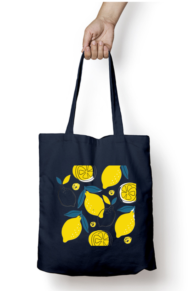 Lemony Lime Tote Bag With Zipper