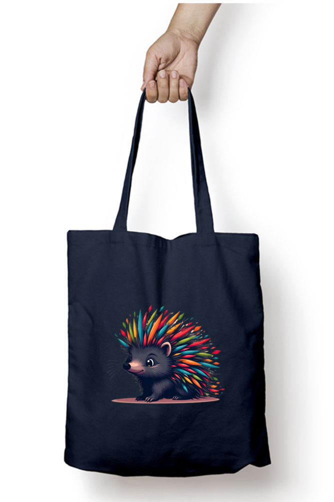 Spiky Porcupine Tote Bag With Zipper