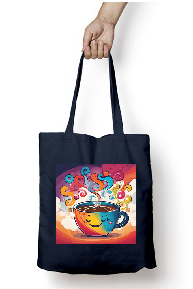 Bannada Coffee Cup Tote Bag With Zipper