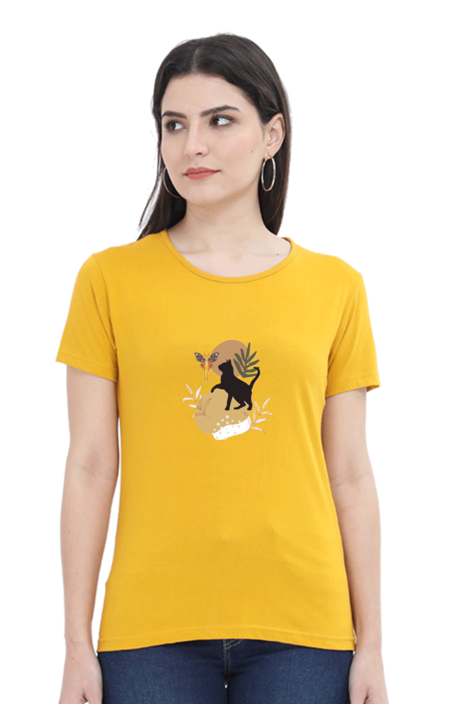 Classic Boho Cat Round Neck