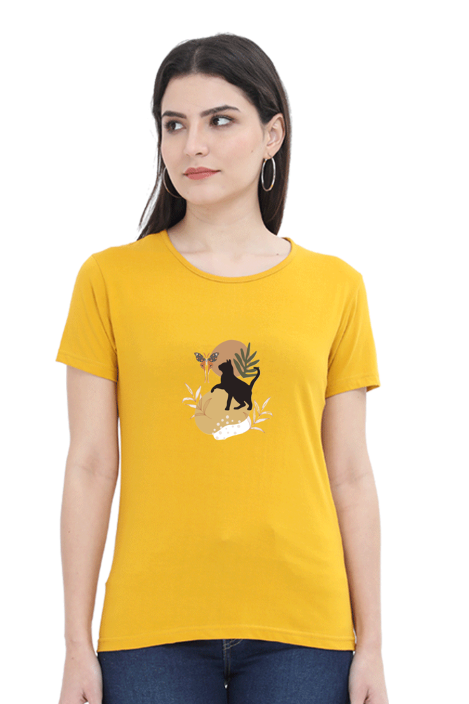 Classic Boho Cat Round Neck