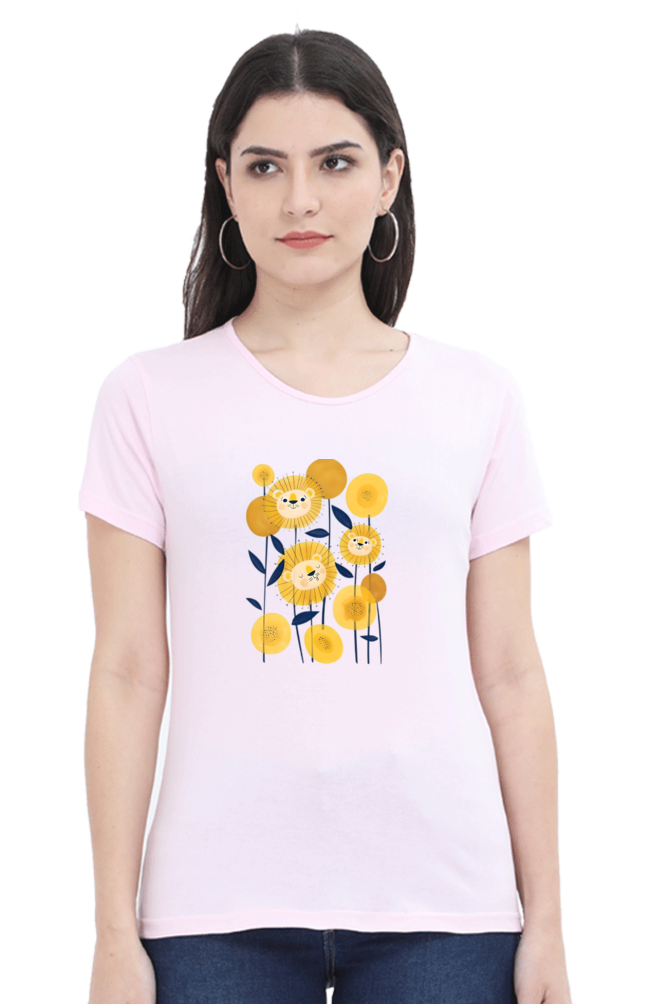Classic Lion Flower Round Neck