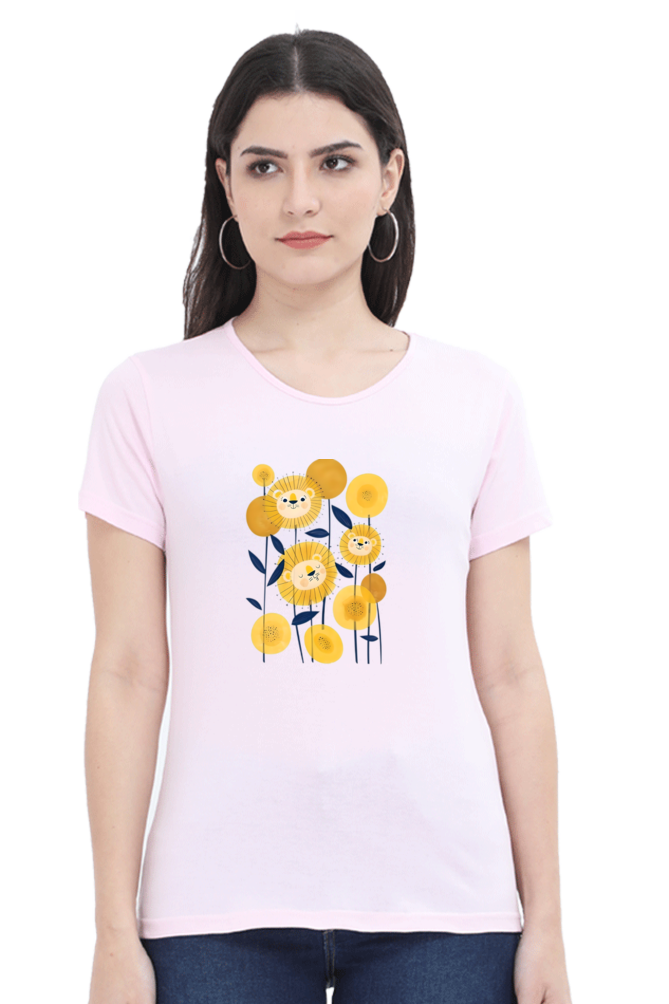 Classic Lion Flower Round Neck