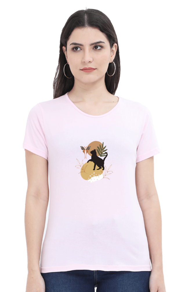 Classic Boho Cat Round Neck