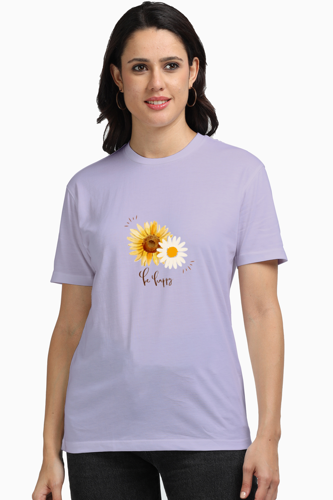Plus Be Happy Flower T-Shirt