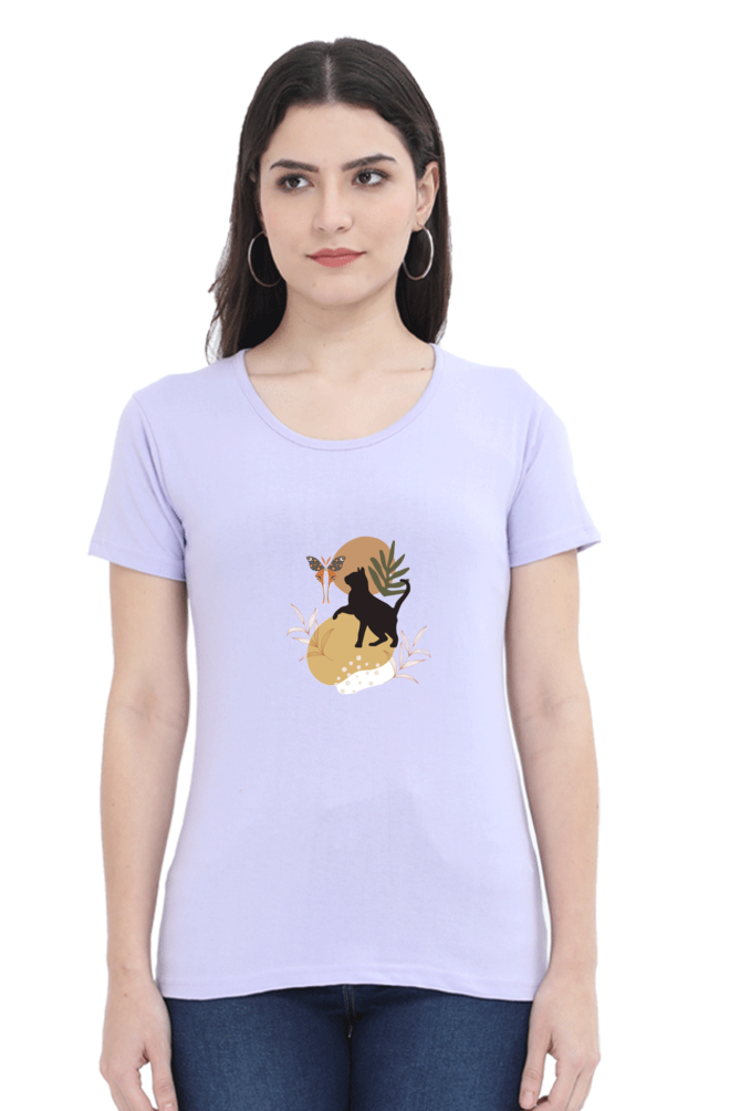 Classic Boho Cat Round Neck