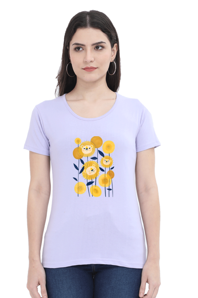 Classic Lion Flower Round Neck