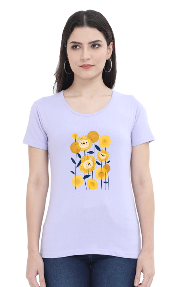 Classic Lion Flower Round Neck