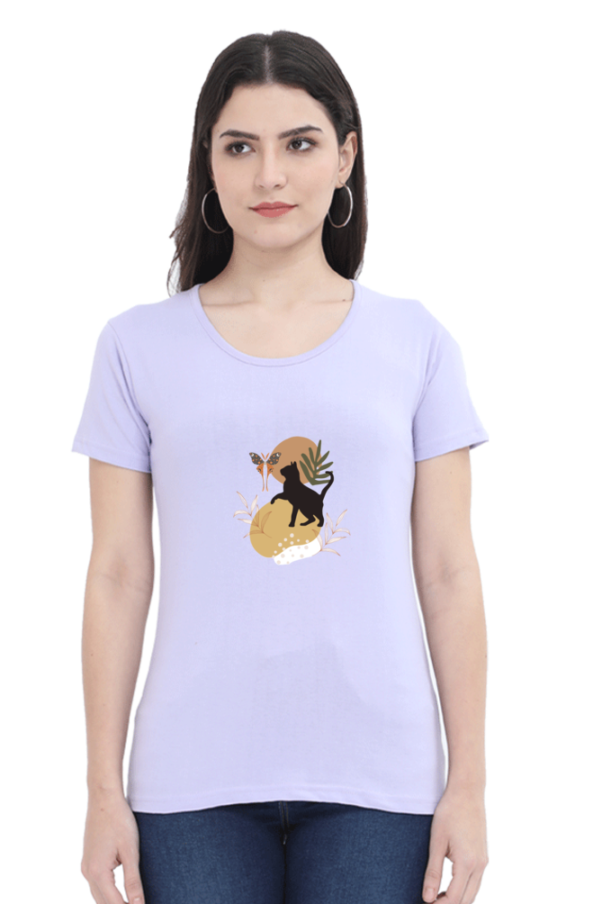 Classic Boho Cat Round Neck