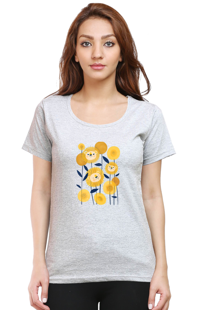 Classic Lion Flower Round Neck