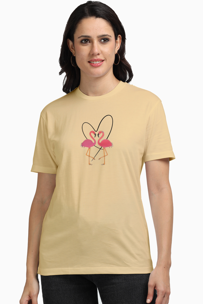 Plus Flamingo Heart T-Shirt