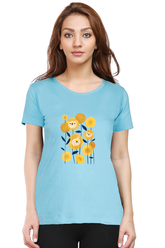 Classic Lion Flower Round Neck