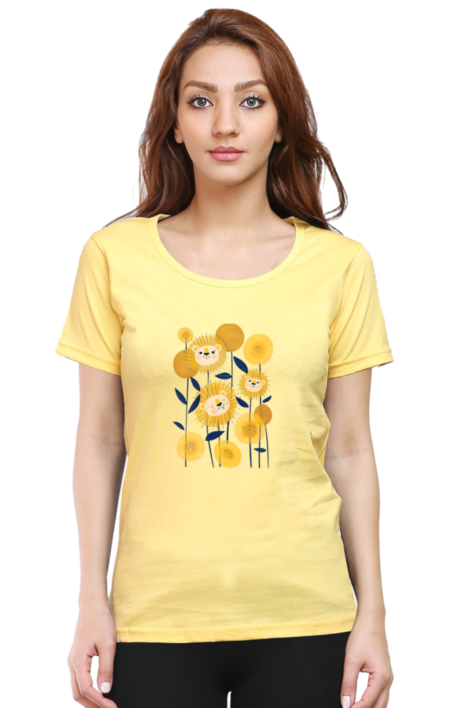 Classic Lion Flower Round Neck