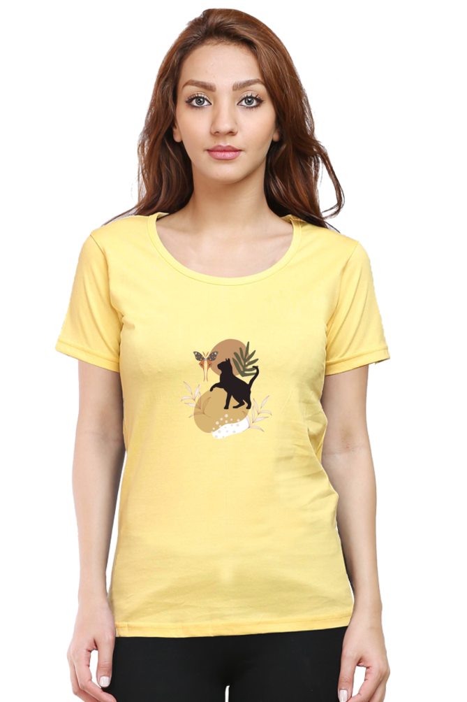 Classic Boho Cat Round Neck