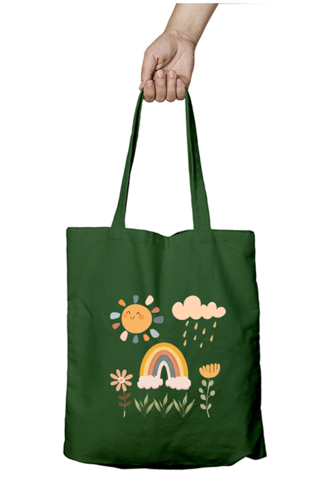 Sunny Rainy Tote Bag With Zipper
