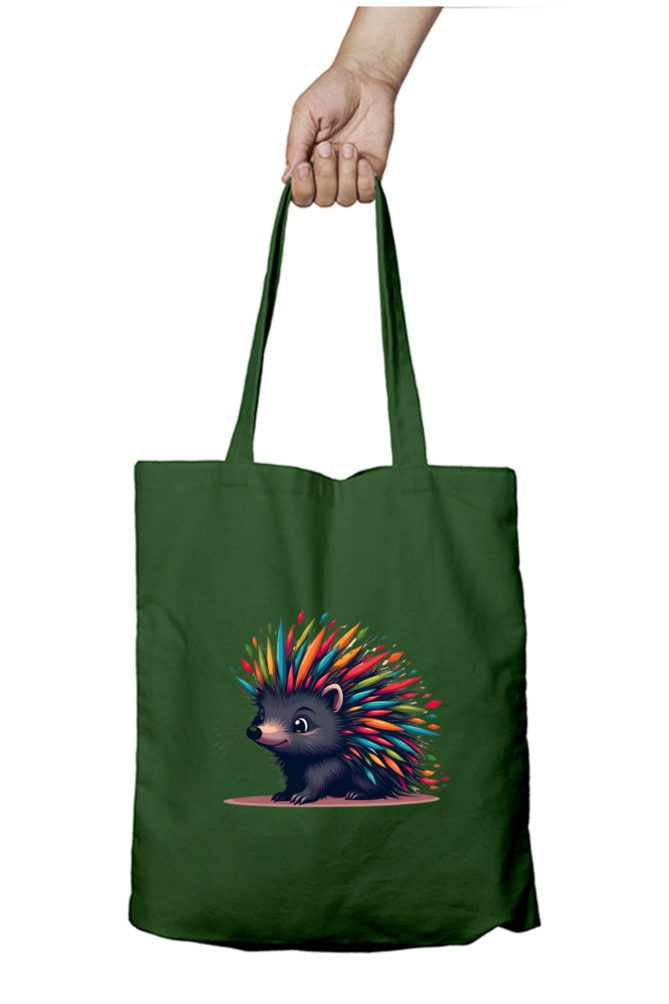 Spiky Porcupine Tote Bag With Zipper