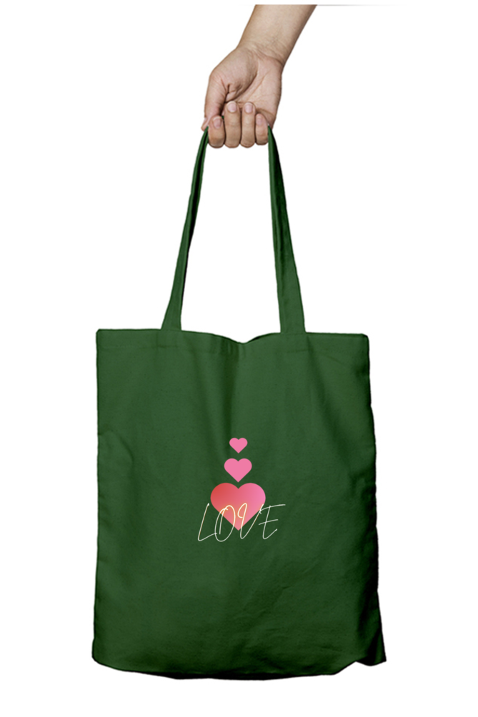 Mooru Hearts Tote Bag with Zipper