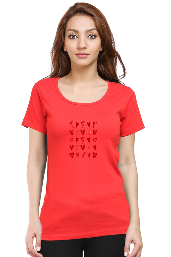 Classic Kempu Hearts Round Neck