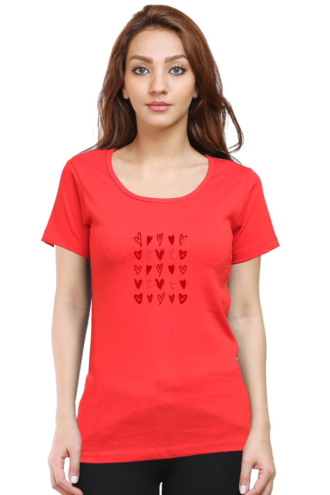 Classic Kempu Hearts Round Neck