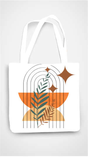 Boho Orange Tote Bag