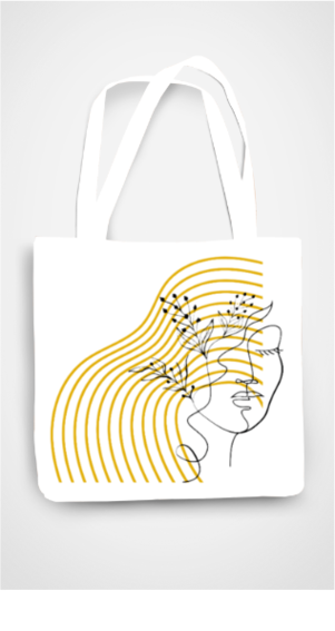 Boho girl Tote Bag with Zipper